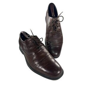 Rockport Mens Size 8M Brown Leather Cap Toe Derby Comfort Shoes